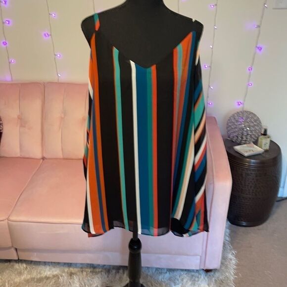 torrid Tops - Plus size Torrid Striped Multicolored TankTop Size 5